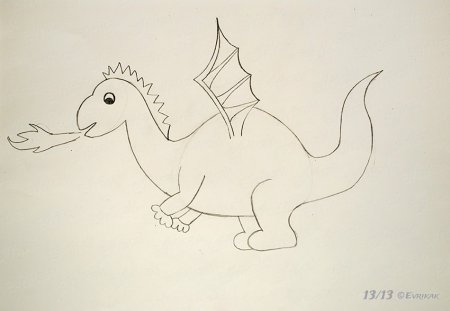 Дракон рисунок карандашом для детей