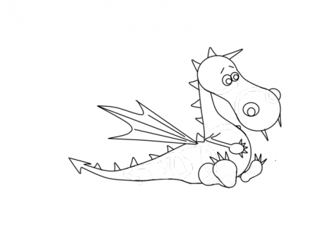 Рисунок дракончика карандашом