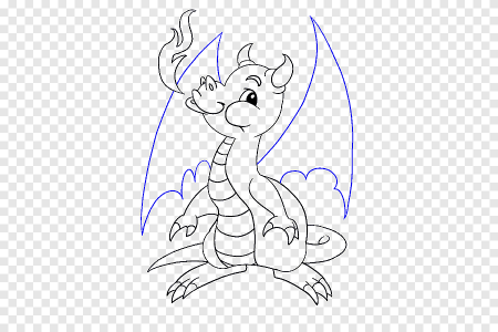 Дракон для рисования для детей