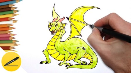 Нарисовать дракона ребенку