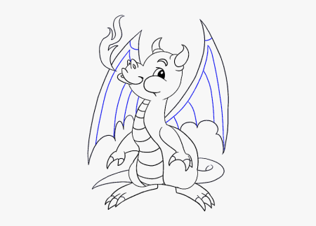 Дракончик для рисования