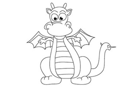 Дракончик карандашом для детей