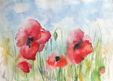 Акварельные цветы