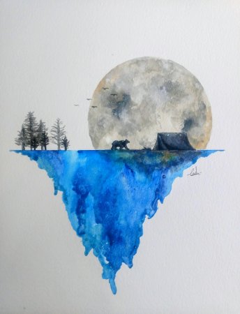 Зарисовки цветов акварелью