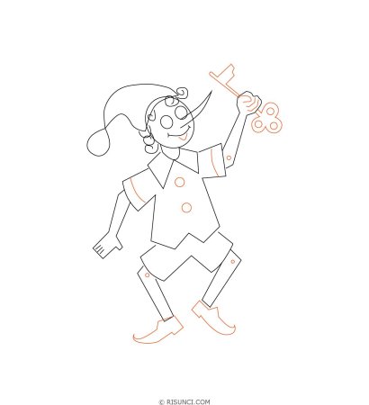 Буратино рисунок