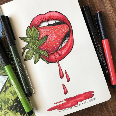 Скетчи маркерами для начинающих