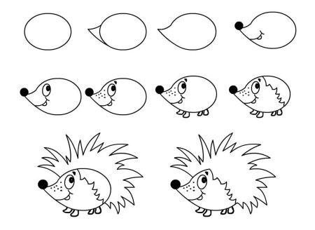 Поэтапное рисование кошки для детей