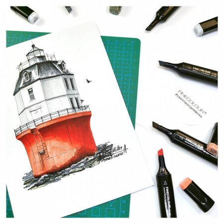 Алина Миллер архитектурный скетчинг