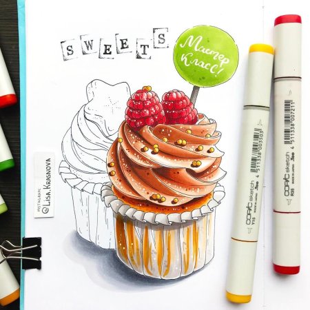 Скетчинг маркерами Лизы Красновой