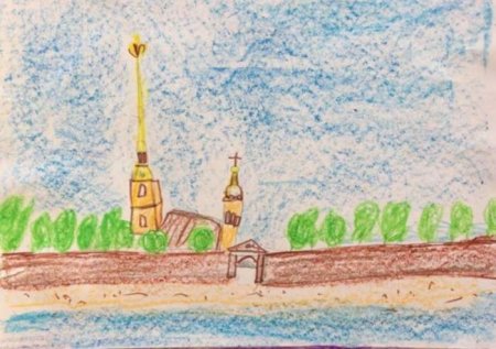 Петропавловская крепость детские рисунки