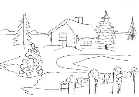 Зима картинки рисунки