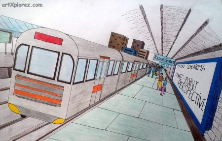 Метро рисунок