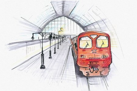 Вагон метро рисунок