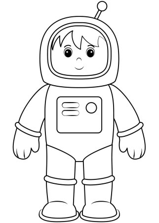 Космонавта рисунок для срисовки и для детей