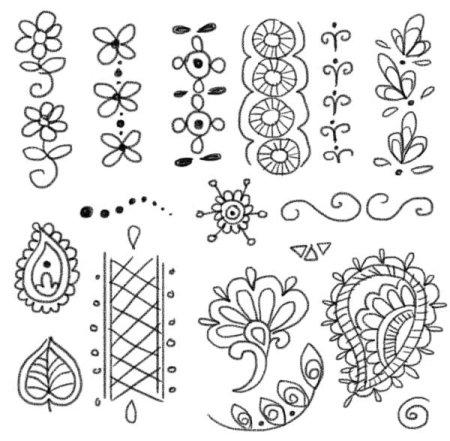 Простые рисунки мехенди для начинающих