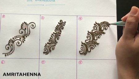 Раскраска хной на руке