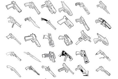 Чертёж пистолета Desert Eagle