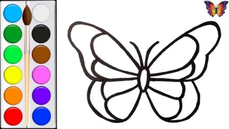 Бабочка в пейнте