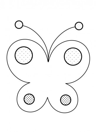 Бабочка раскраска для детей