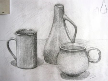 Натюрморт простым карандашом