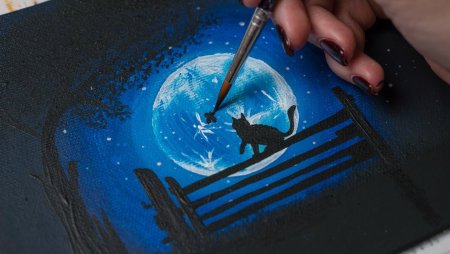 Рисунки акриловыми красками для начинающих
