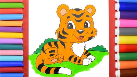 Уроки рисования тигренка