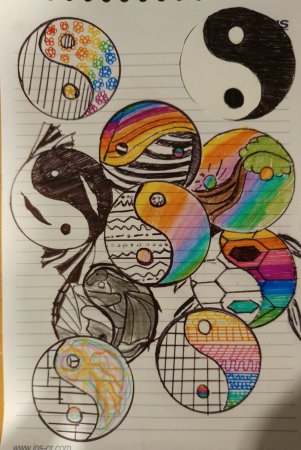 Рисунки гелевыми ручками цветными