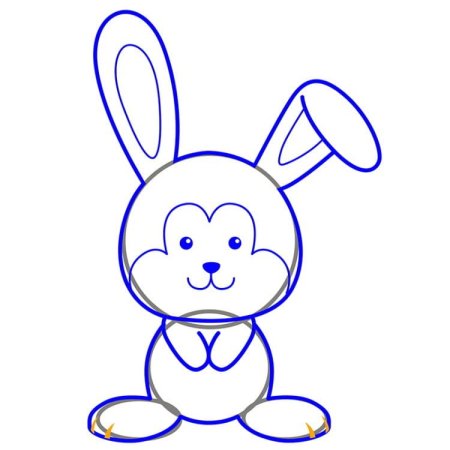 Рисунок зайчика для срисовки