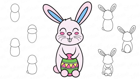 Рисунок зайца для срисовки