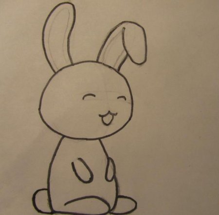 Кролик рисунок карандашом