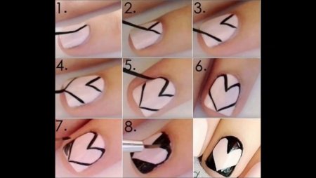 Схемы рисования на ногтях