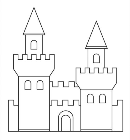 Замок рисунок карандашом