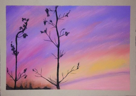 Пейзажи пастелью легкие