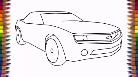 Рисование легковой автомобиль