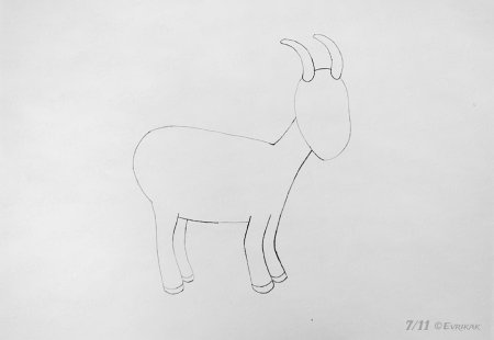 Рисование козленок средняя группа