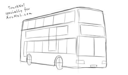 Автобус трафарет для детей
