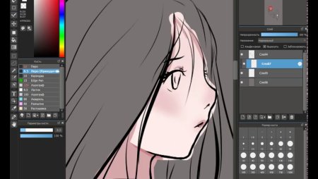 Поэтапное рисование на графическом планшете