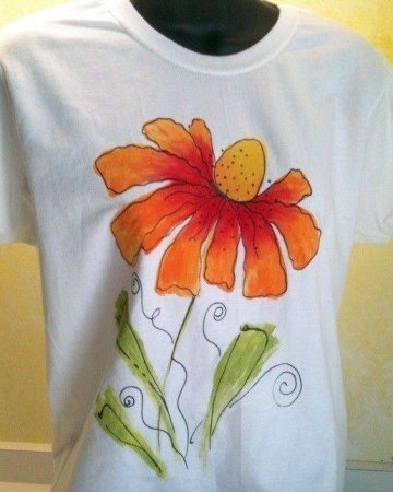 Рисование на ткани акриловыми красками