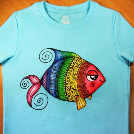 Роспись футболок акриловыми красками