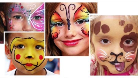 Аквагрим на лице пошагово