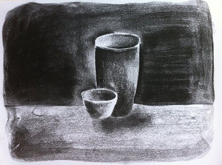 Натюрморт углем для начинающих