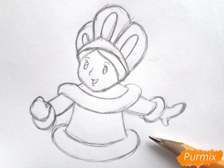 Снегурочка рисунок легкий срисовка