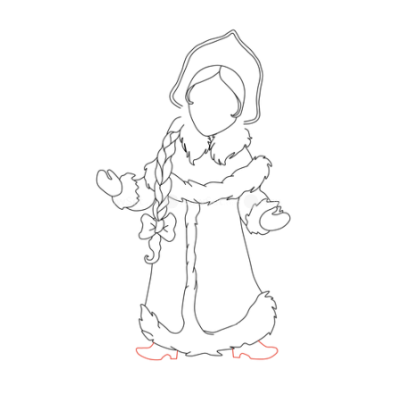 Рисование Снегурочки