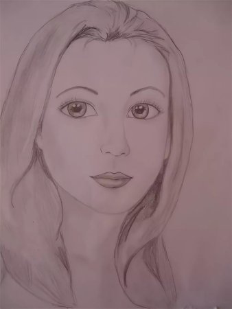 Девушка карандашом для начинающих