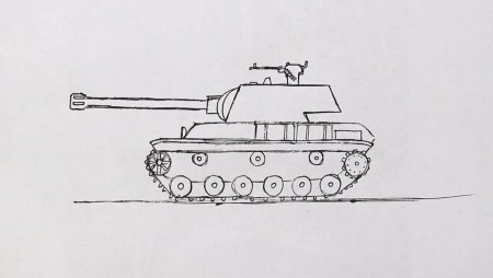 Танк т34 контур для детей