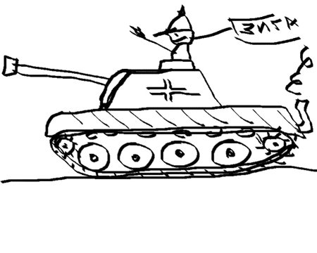 Танк карандашом