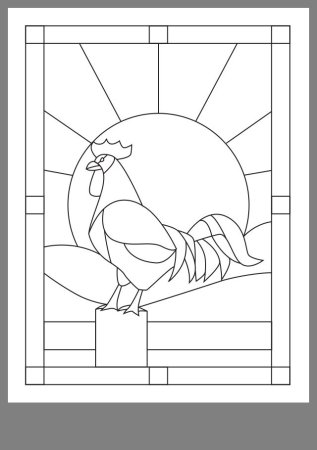 Контуры для витражей детские