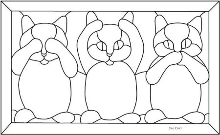 Контуры для витражей детские