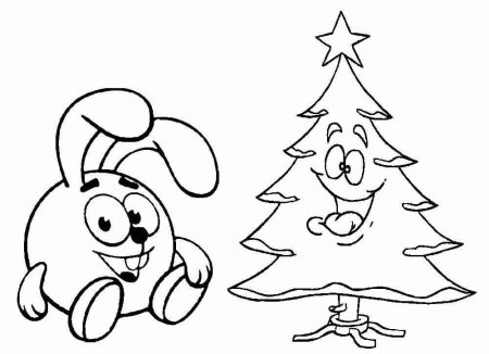 Новогодние раскраски для малышей
