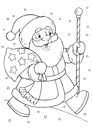 Раскраска новый год для детей